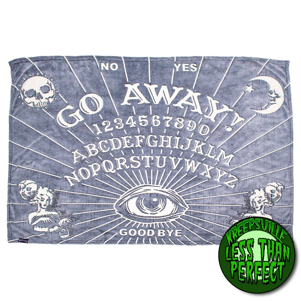 Less Than Perfect Go Away Glow In The Dark Throw Blanket - Kreepsville