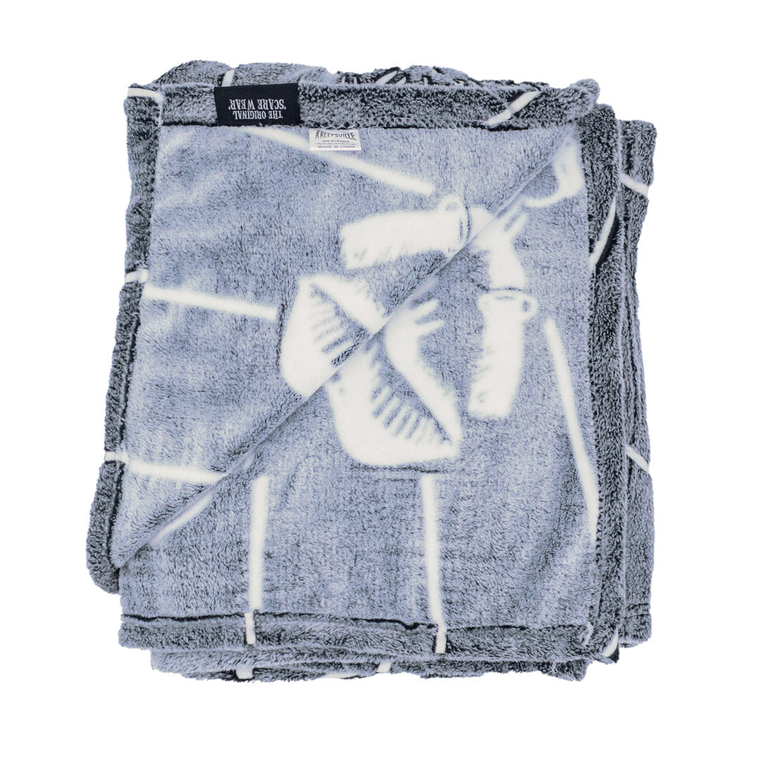 Go Away Glow In The Dark Throw Blanket - Kreepsville