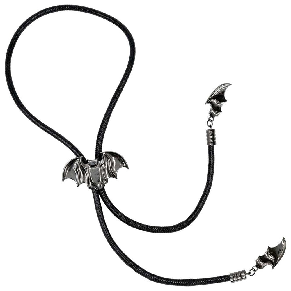 Bat Black Bolo Western Tie - Kreepsville