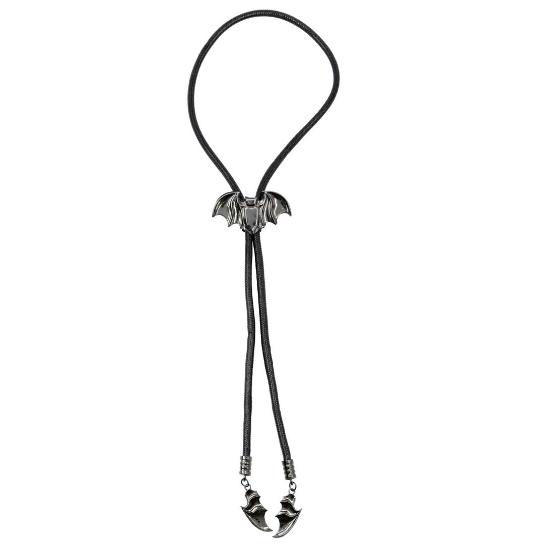 Bat Black Bolo Western Tie - Kreepsville