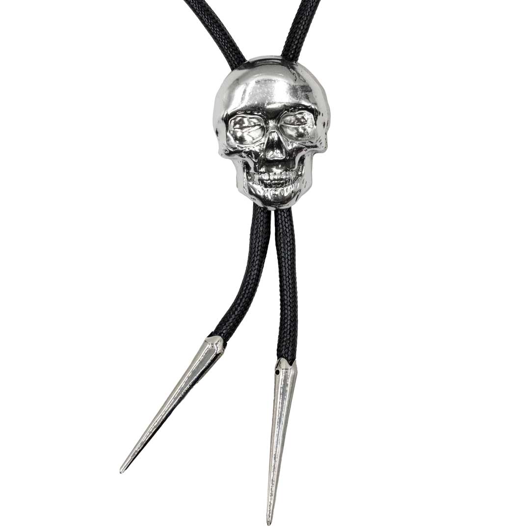 Skull Chrome Bolo Western Tie - Kreepsville