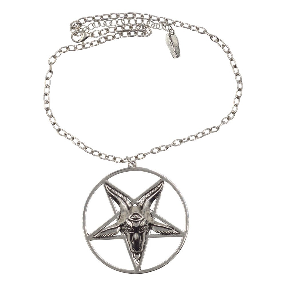 Baphomet Satanic Circle Necklace - Kreepsville