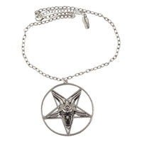 Thumbnail for Baphomet Satanic Circle Necklace - Kreepsville