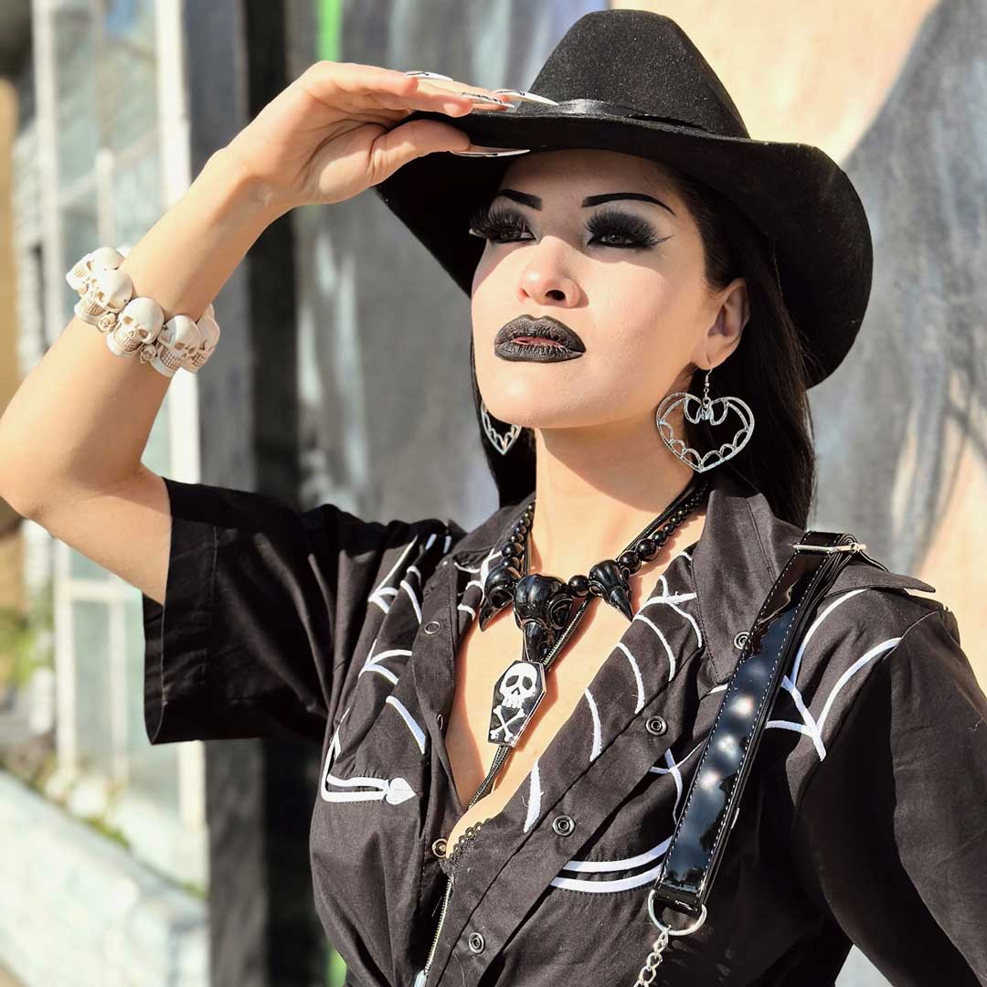 Crow Skull Collection Necklace Black - Kreepsville