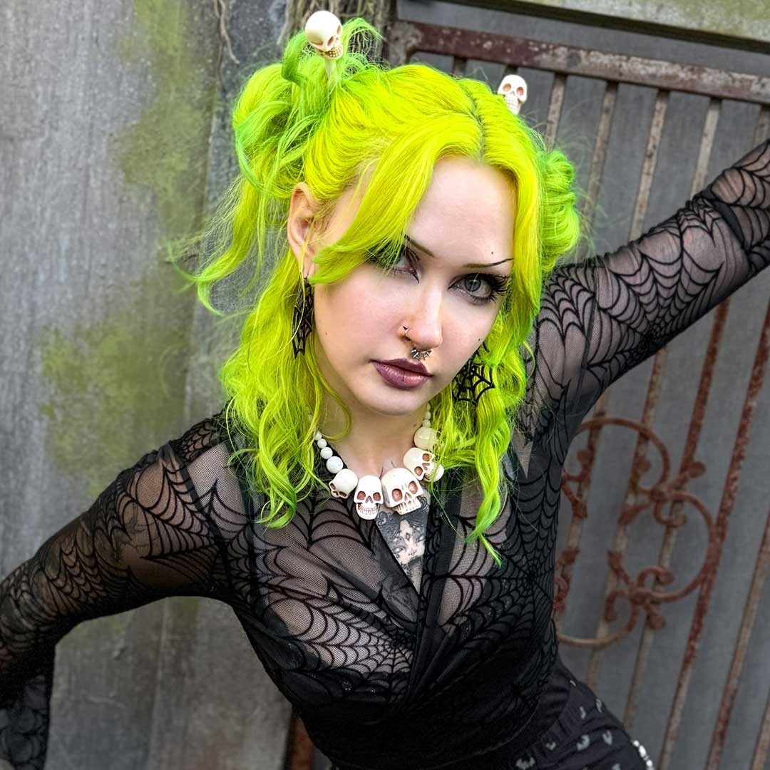 Skull Collection White Hair Sticks