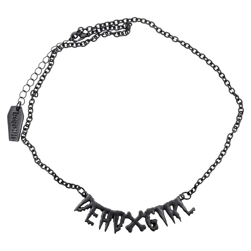 Dead Girl Text Necklace