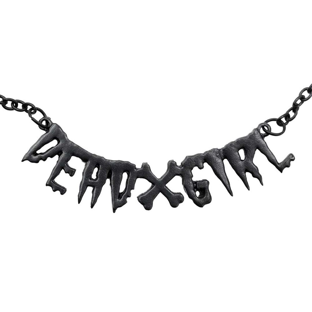 Dead Girl Text Necklace