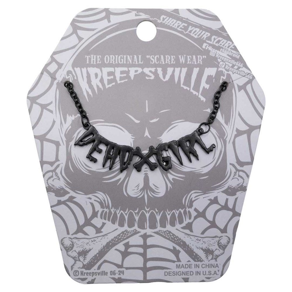Dead Girl Text Necklace
