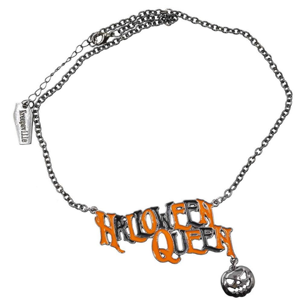 Halloween Queen Text Necklace - Kreepsville
