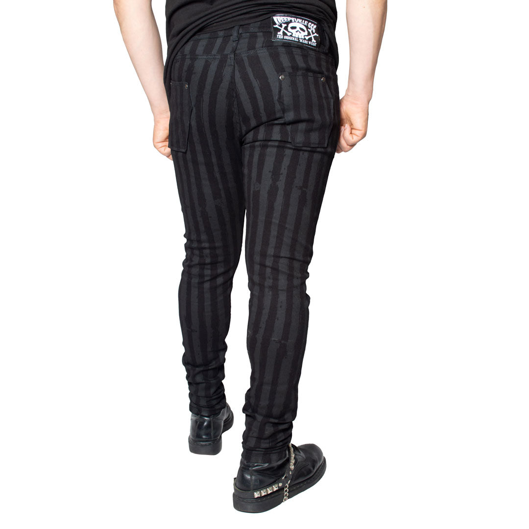 Destroyer Skinny Grey Stripe Jeans