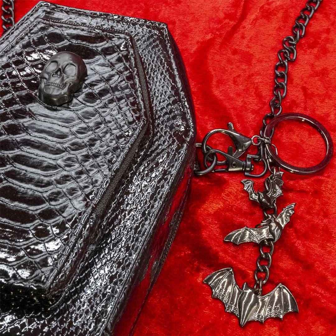 Flying Bats Charm Keychain - Kreepsville