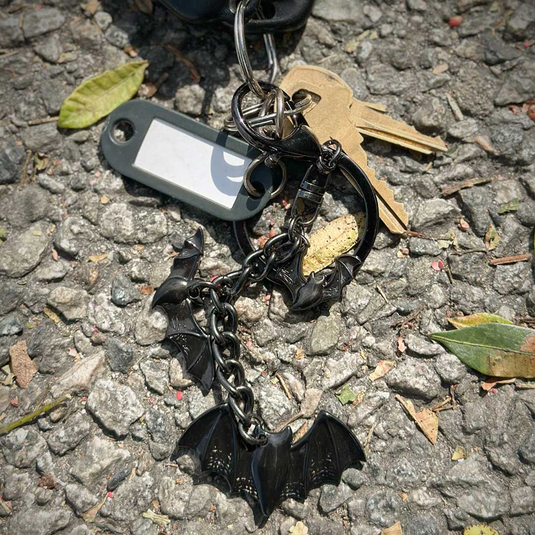 Flying Bats Charm Keychain - Kreepsville