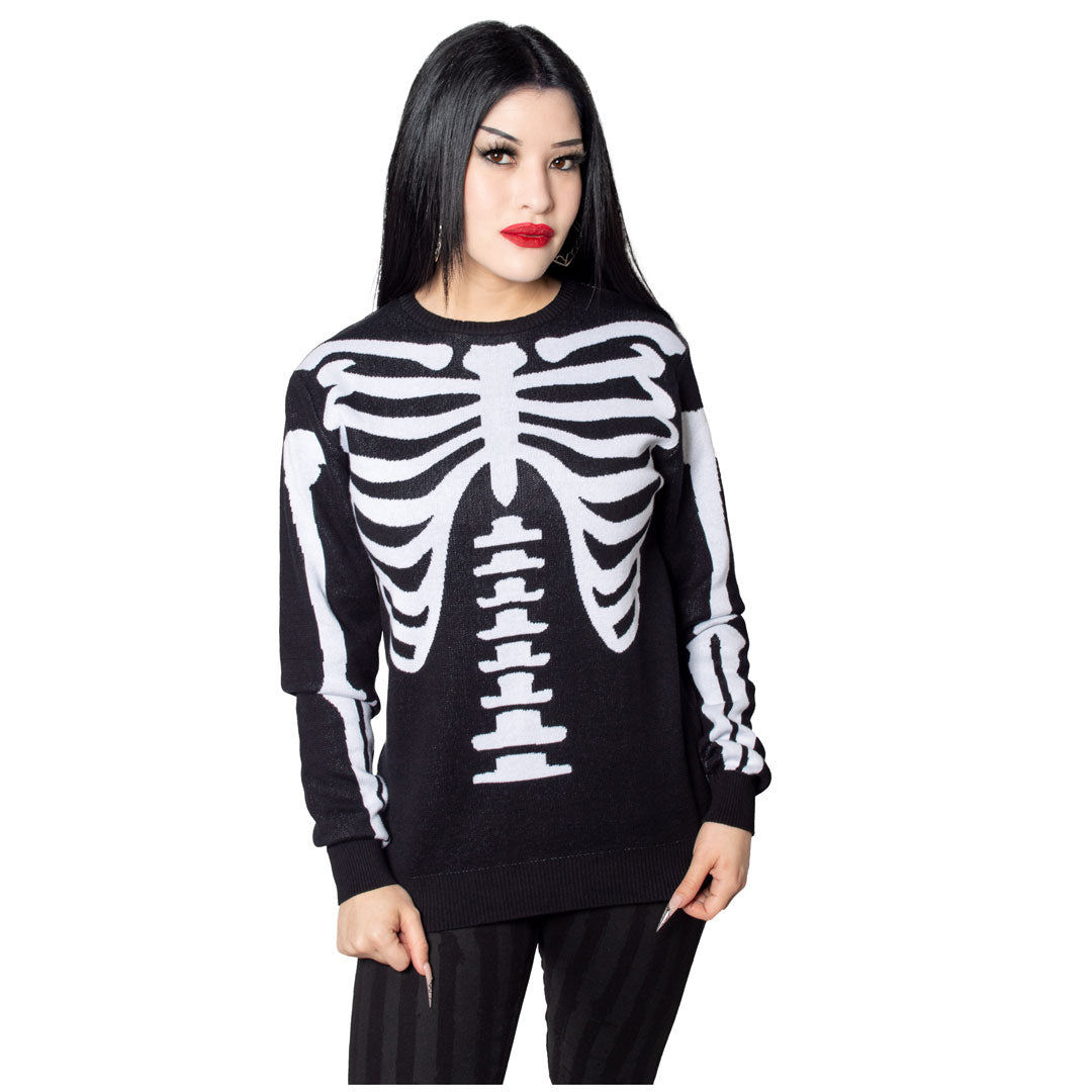 Ribcage Skeleton Bones Sweater - Kreepsville