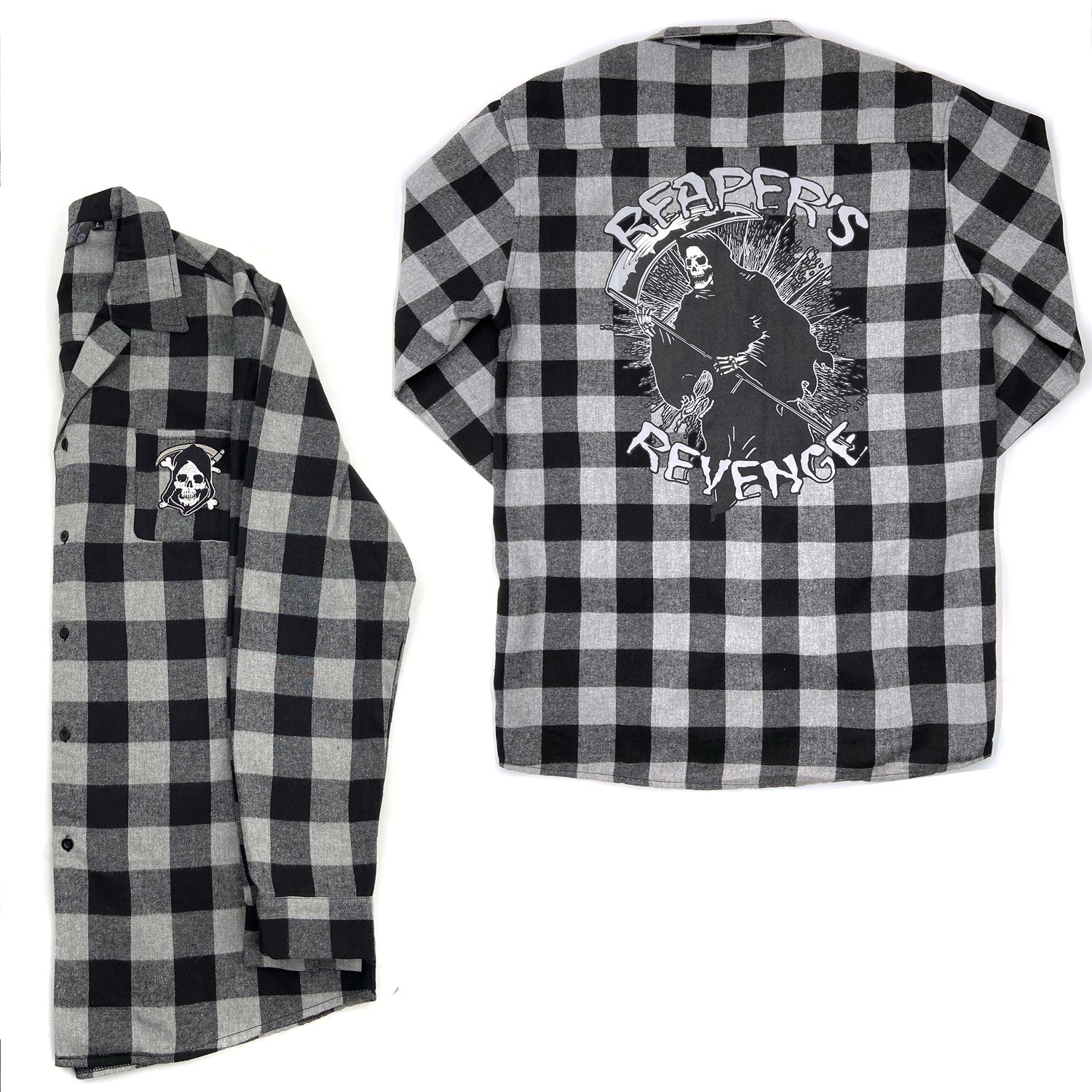 Reaper's Revenge Grey Flannel Shirt - Kreepsville