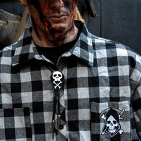 Thumbnail for Reaper's Revenge Grey Flannel Shirt - Kreepsville