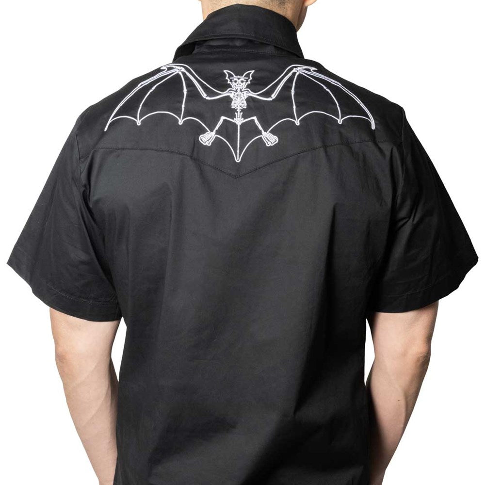 Bat Bone White Western Shirt - Kreepsville