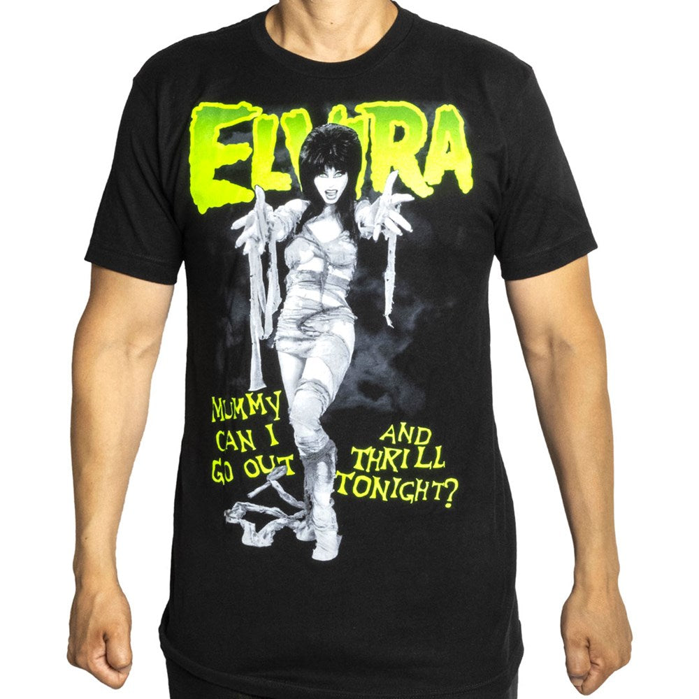 Elvira Mummy Thrill Tonight Mens T-Shirt - Kreepsville