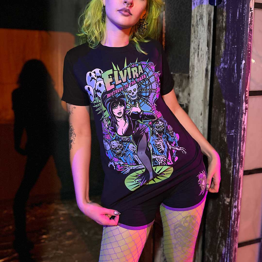 Elvira Zombie Ferris Wheel T-Shirt - Kreepsville