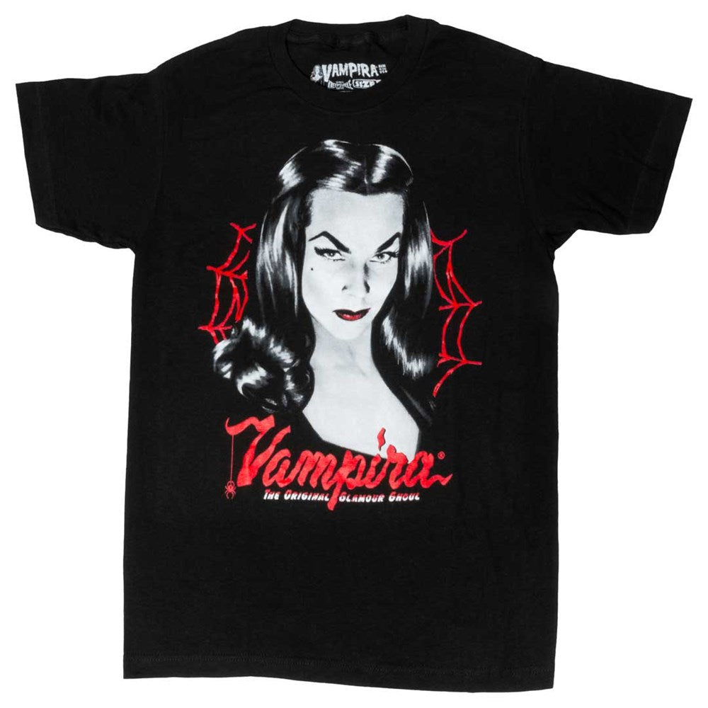 Vampira Red Web T-shirt - Kreepsville
