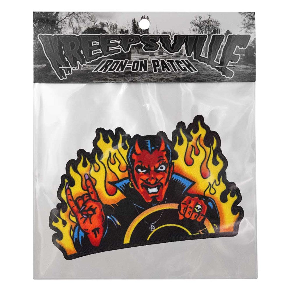 Flames Devil Man Patch - Kreepsville