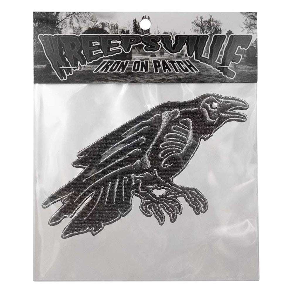 Skelli Bones Raven Patch - Kreepsville