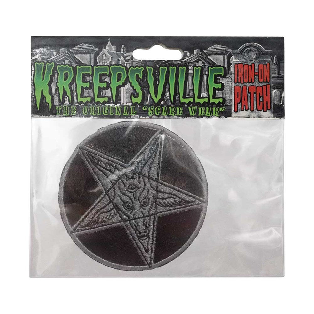 Satanic Circle Shiny Black Patch - Kreepsville