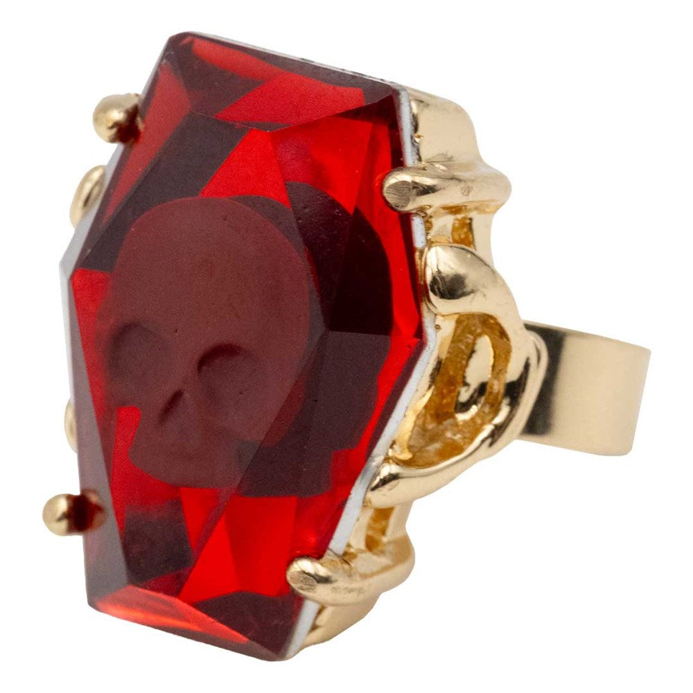 Elvira Coffin Jewel Red Ring - Kreepsville
