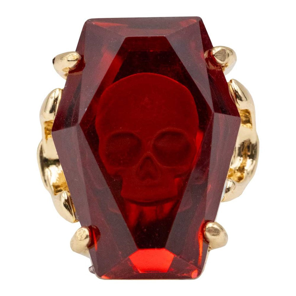 Elvira Coffin Jewel Red Ring - Kreepsville