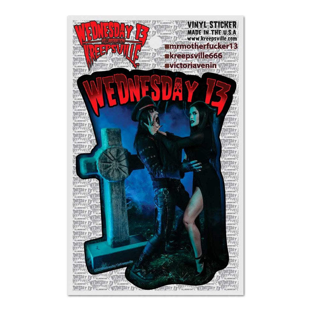 Wednesday 13 In Misery Sticker - Kreepsville