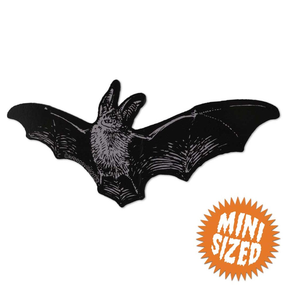 Realistic Bats Left Mini Vinyl Sticker - Kreepsville