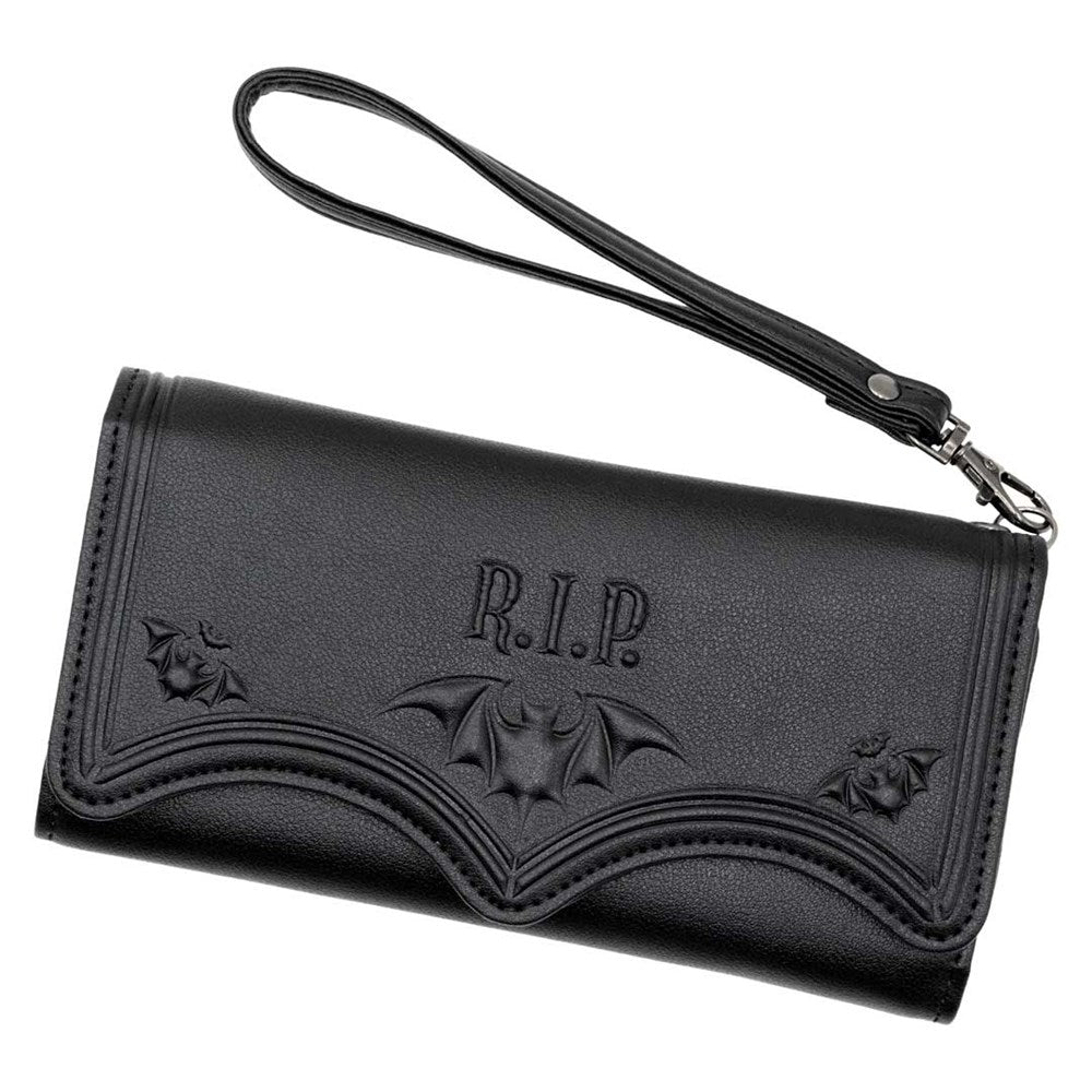 RIP Bat Embossed Trifold Wallet - Kreepsville