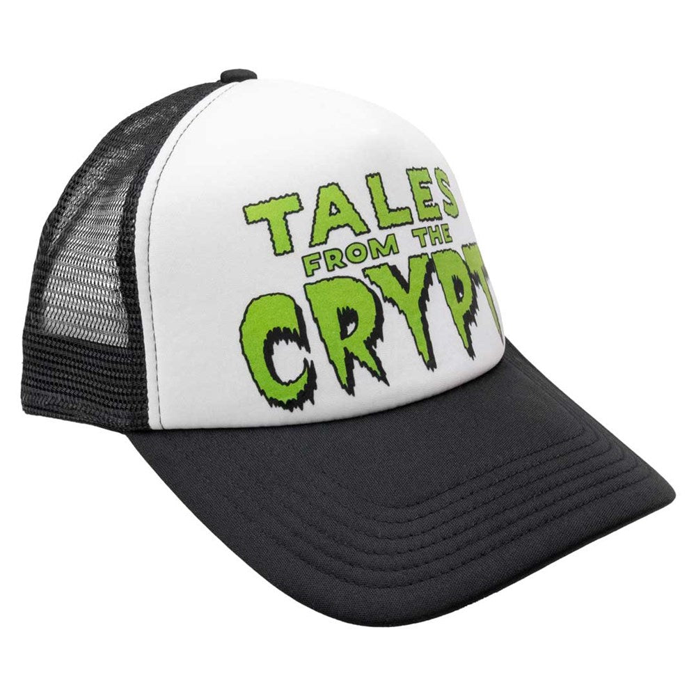 Tales From The Crypt Green Logo Blk Wht Trucker Hat - Kreepsville