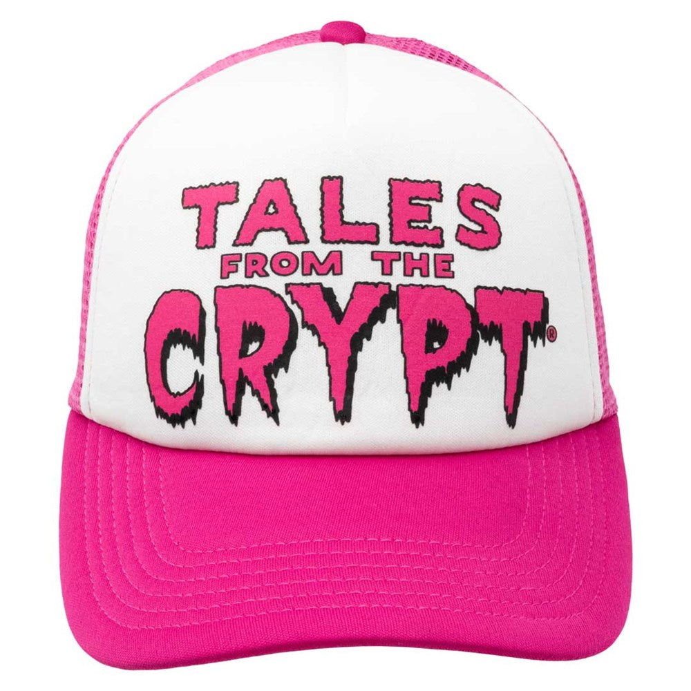 Tales From The Crypt Pink Logo Pink Trucker Hat - Kreepsville