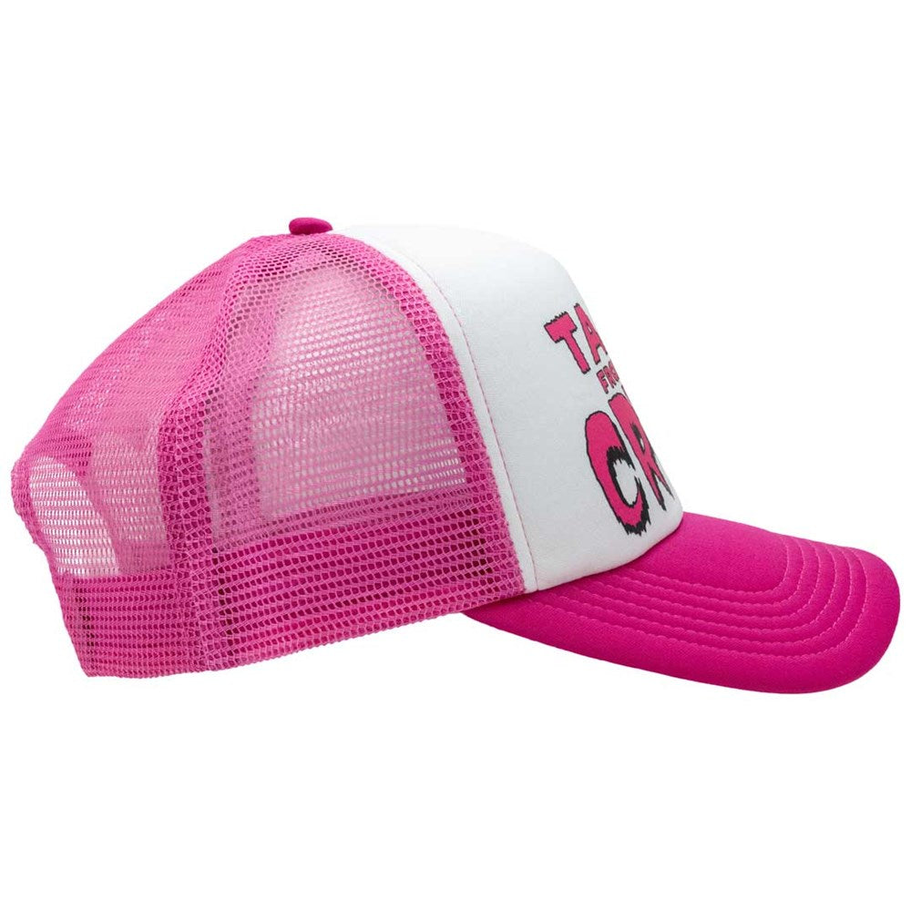 Tales From The Crypt Pink Logo Pink Trucker Hat - Kreepsville