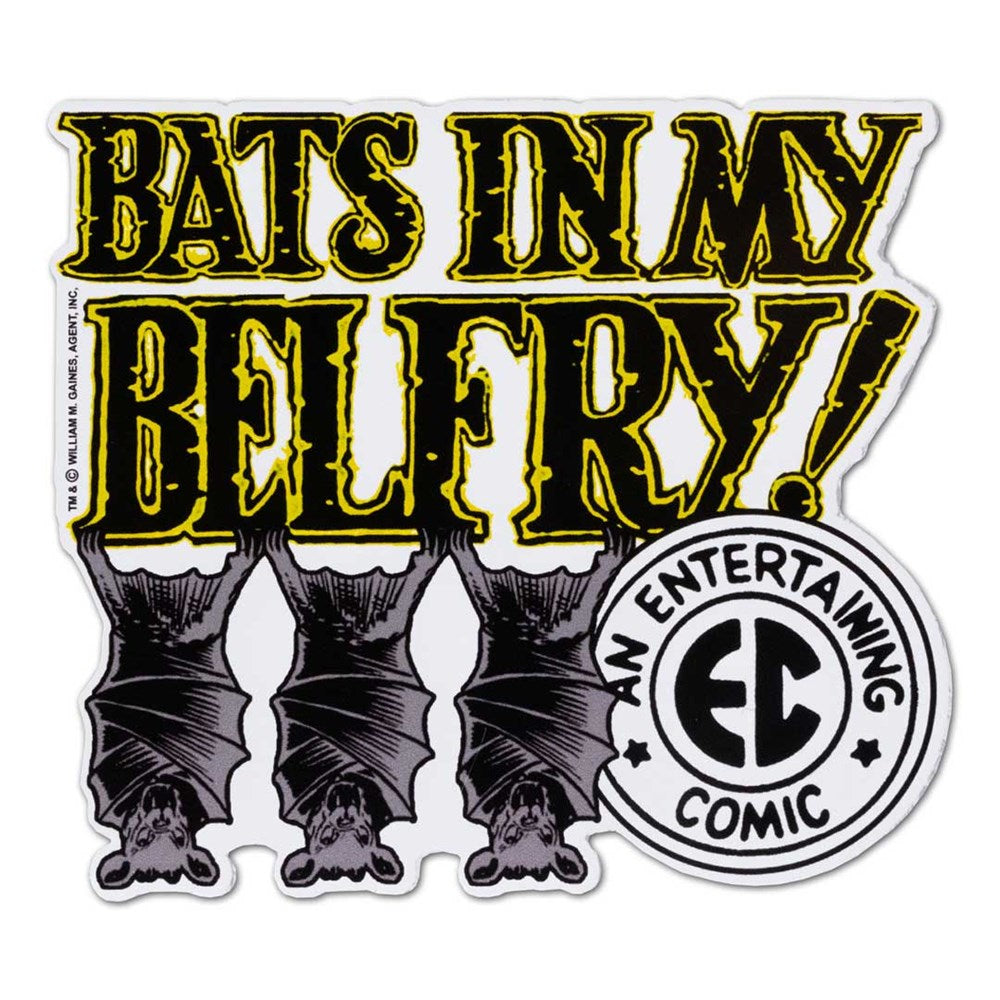 Tales From The Crypt Bats In My Belfry 3 Bats Sticker - Kreepsville