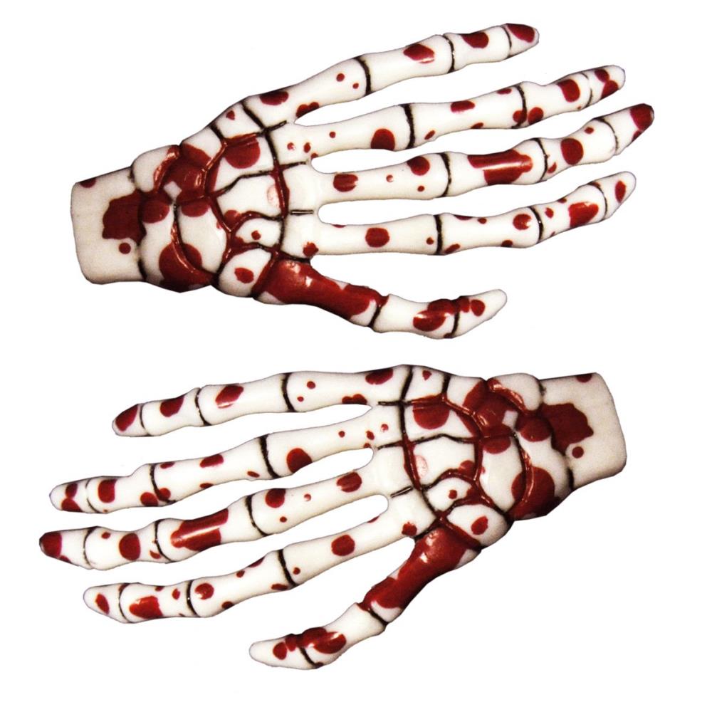 Skeleton Bone Hand Hairslides Blood Splattered - Kreepsville