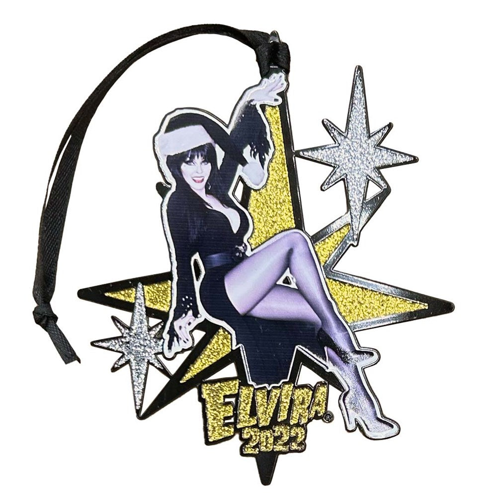 Elvira Gold Star Holiday 2022 Ornament - Kreepsville