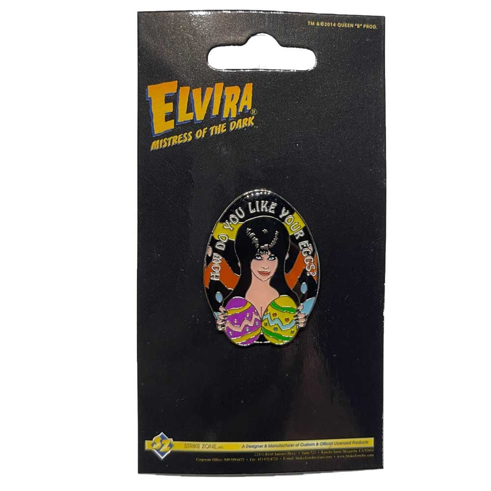 Elvira Knotts How Do You Like My Eggs Enamel Pin - Kreepsville