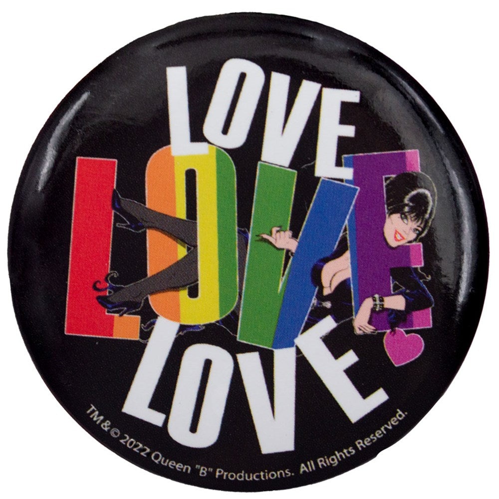 Elvira Love Large Round Button Badge - Kreepsville