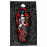 Thumbnail for Elvira Spider Coffin Glitter Enamel Pin - Kreepsville