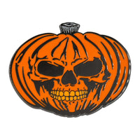 Thumbnail for Pumpkin Skull Orange Enamel Pin - Kreepsville