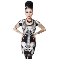 Thumbnail for White Skeleton Tunic Dress - Kreepsville