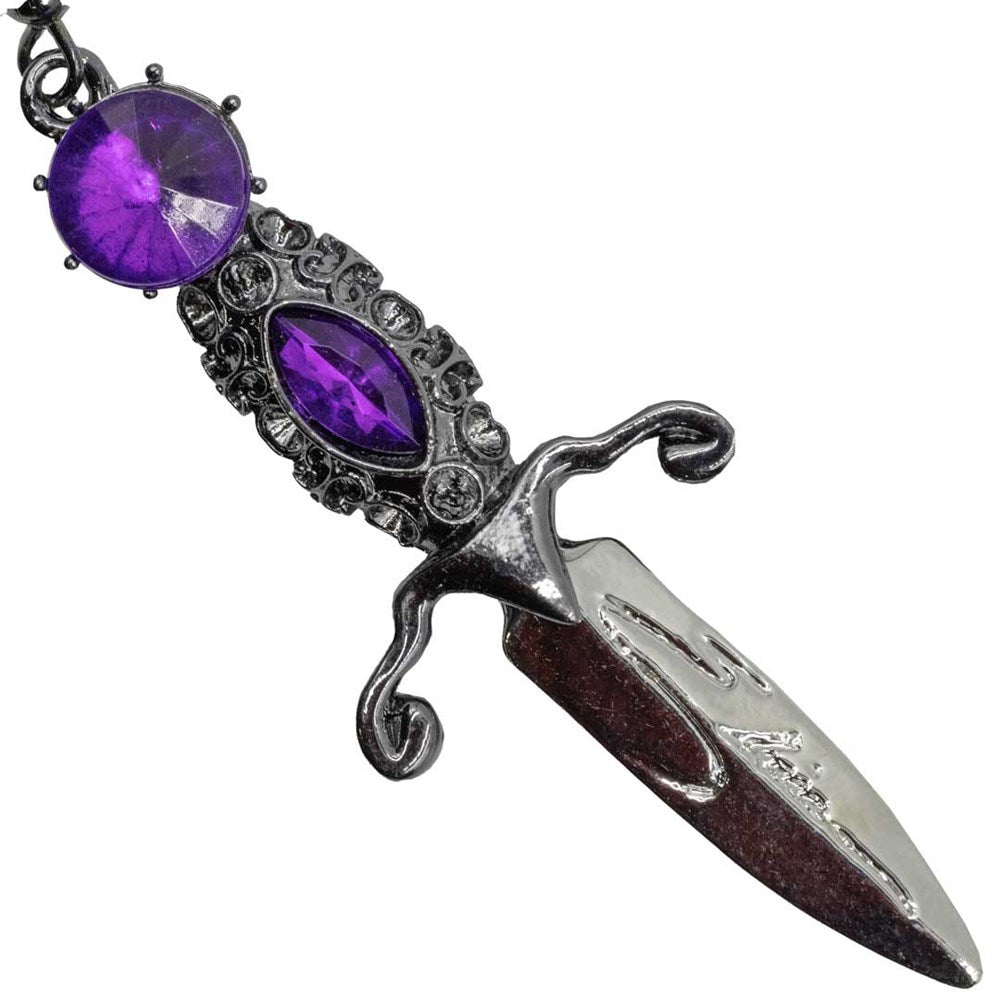 Elvira Dagger Earrings Purple - Kreepsville