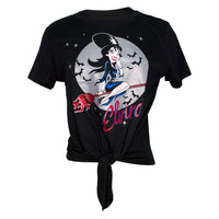 Thumbnail for Elvira Bewitched Glitter Tie-Top Tee - Kreepsville