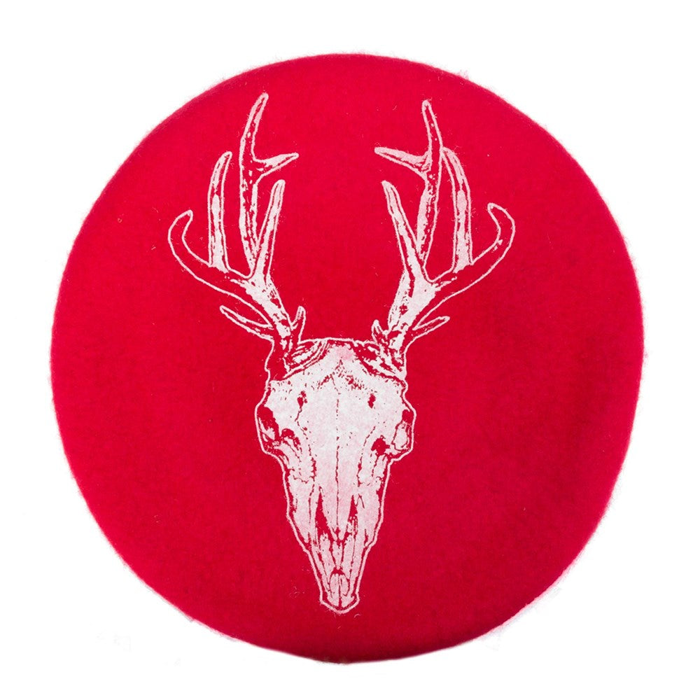 Deer Skull Red Beret - Kreepsville