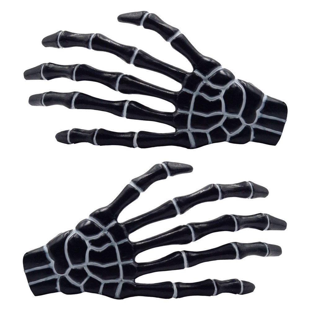Skeleton Bone Hand Hairslides Black - Kreepsville