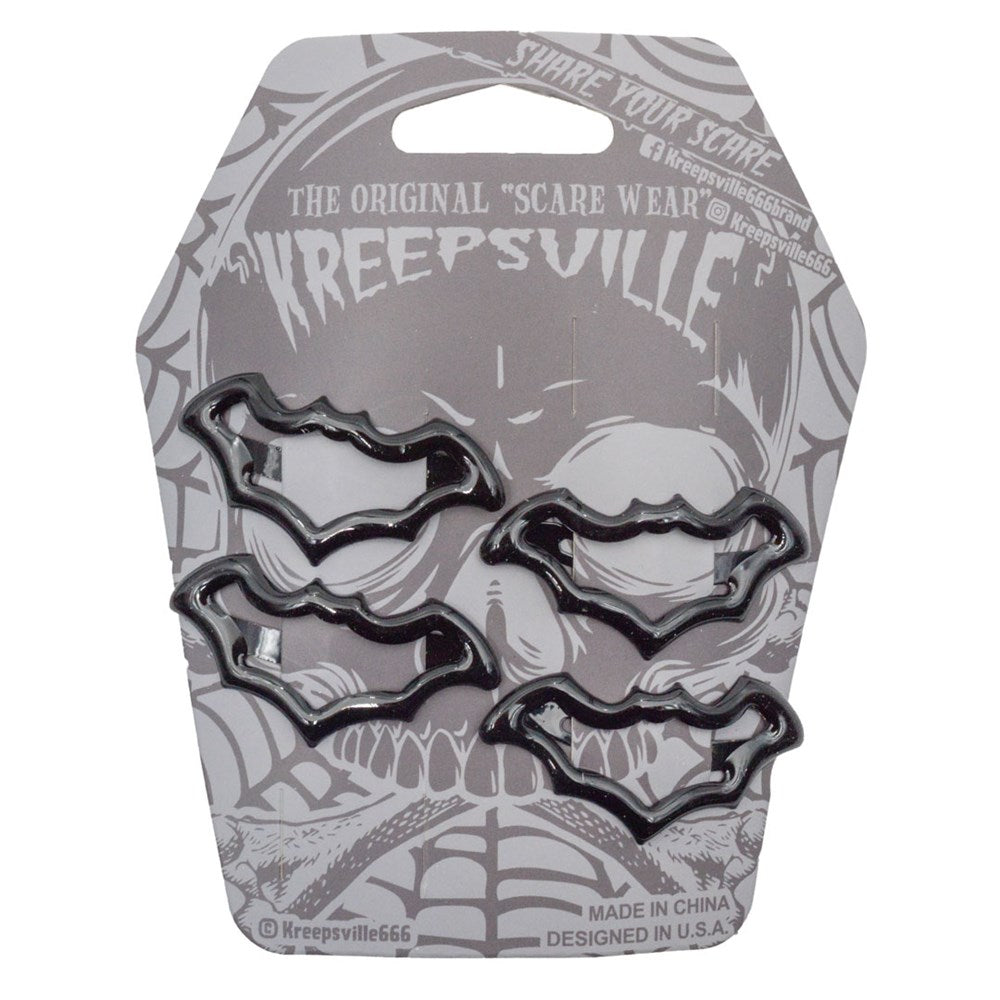 Bat Snap Hair Clips Black - Kreepsville