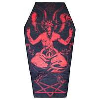 Thumbnail for Baphomet Satanic Coffin Beach Towel - Kreepsville