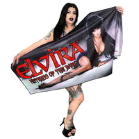 Thumbnail for Elvira Classic Red Logo Coffin Beach Towel - Kreepsville