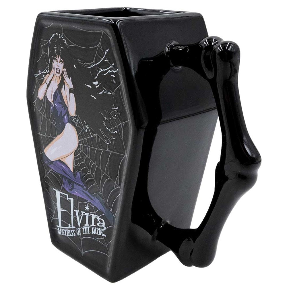 Elvira In Web Coffin Mug - Kreepsville